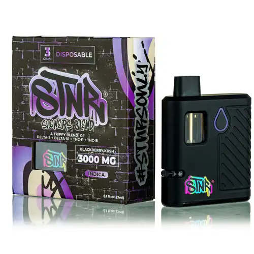 STINK disposable mod device and packaging on a white background