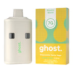 Ghost disposable hemp vape  Disposable Mod device with packaging on a black background Front View