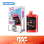 RAZ LTX Cherry Strapple disposable vape mod and packaging on a white background from the Front View