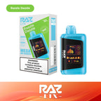 RAZ LTX Razzle Dazzle disposable vape mod and packaging on a white background from the Front View