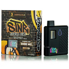 STNR disposable vape mod and packaging on a white background